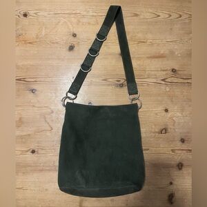Urban Outfitters Cute Dark Green Suede Crossbody Bag